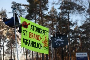 Aktion gegen die Brennelementefabrik in Lingen, Januar 2019